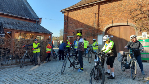Vertrek fietstocht 6 maart Halle